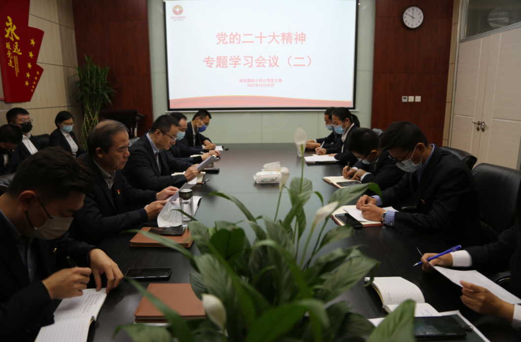 國(guó)信小貸黨支部召開黨的二十大精神專題學(xué)習(xí)會(huì)議(二)
